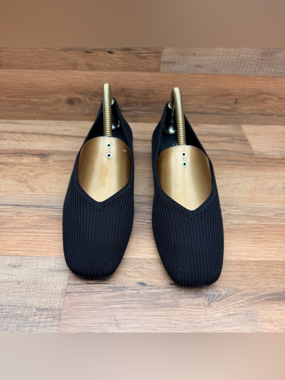 Vivaia Margot 2.0 Square Toe V-Cut Women's Size 9-9.5 (40 EU) Ballet Flats Black - Picture 3 of 8